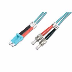 Digitus Câble de brassage multimode OM 3 à fibre optique, LC / ST, 10 m, I-VH, OM3, LC, ST