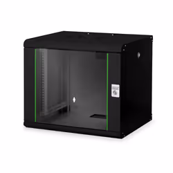 Digitus Boîtier de série Unique - 600 x 450 mm (lxp), Rack monté sur le mur, 9U, 100 kg, Verrouillage des touches, Noir
