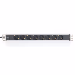 Digitus Bloc multiprise avec profilé en aluminium, prise électrique à contact de protection avec 8 sorties, connecteur à contact de protection pour câ