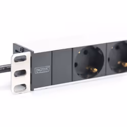 Digitus Bloc multiprise avec profilé en aluminium, prise électrique à contact de protection avec 8 sorties, connecteur à contact de protection pour câ