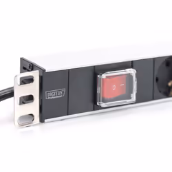 Digitus Bloc multiprise avec profilé en aluminium et interrupteur, prise électrique à contact de protection avec 7 sorties, connecteur à contact de pr