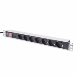 Digitus Bloc multiprise avec profilé en aluminium et protection contre la surcharge, prise électrique à contact de protection ...