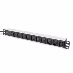 Digitus Bloc multiprise avec profilé en aluminium, 10 sorties, connecteur IEC C14 pour câble d’alimentation de 2 m, 10 sortie ...