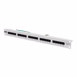 Digitus Panneau de brassage CAT 3 ISDN, non blindé, RJ-45, Cat3, Gris, Montage de rack, 1U, 55 mm