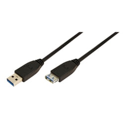 LogiLink TCOCUAA18EX3 câble USB 1,8 m USB 3.2 Gen 1 (3.1 Gen 1) USB A Noir