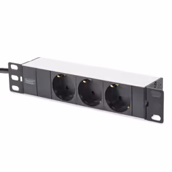 Digitus Bloc multiprise avec profilé en aluminium, prise électrique à contact de protection avec 3 sorties, connecteur à cont ...