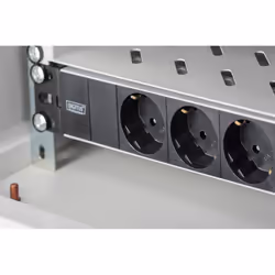 Digitus Bloc multiprise avec profilé en aluminium, prise électrique à contact de protection avec 3 sorties, connecteur à contact de protection pour câ