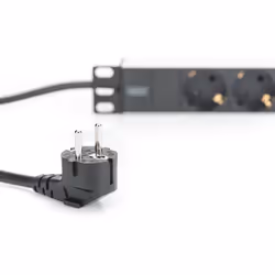 Digitus Bloc multiprise avec profilé en aluminium, prise électrique à contact de protection avec 3 sorties, connecteur à contact de protection pour câ