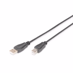 Digitus Câble de raccordement USB 2.0, 5 m, USB A, USB B, USB 2.0, Mâle/Mâle, Noir