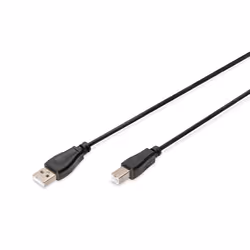 Digitus Câble de raccordement USB, 1 m, USB A, USB B, USB 2.0, Mâle/Mâle, Noir