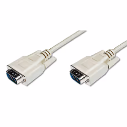 Digitus Câble de raccordement pour moniteur VGA, 1,8 m, VGA (D-Sub), VGA (D-Sub), Beige, Nickel, Chine