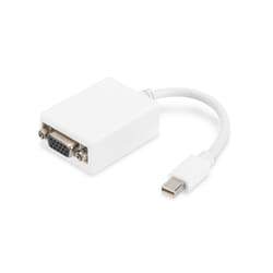 Digitus Mini DP - HD15, 0.15 m 0,15 m Mini DisplayPort VGA (D-Sub) Blanc
