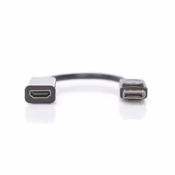 Digitus Adaptateur / convertisseur DisplayPort, DP – HDMI, 0,15 m, DisplayPort, HDMI Type A (Standard), Mâle, Femelle, Nickel