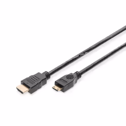 Digitus AK-330106-020-S, 2 m, HDMI Type C (Mini), HDMI Type C (Mini), 1920 x 1200 pixels, Noir