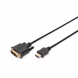 Digitus Câble d’adaptateur HDMI, 3 m, HDMI Type A (Standard), DVI-D, Nickel, 1920 x 1080 pixels, Cuivre