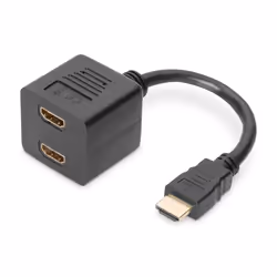 Digitus Câble répartiteur HDMI en Y, 0,2 m, HDMI Type A (Standard), 2 x HDMI Type A (Standard), 1920 x 1200 pixels, Noir