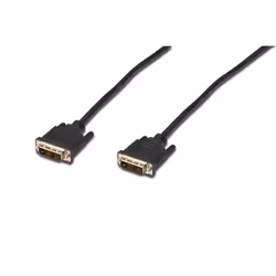 Digitus DVI-D/DVI-D, 2.0m, 2 m, DVI-D, DVI-D, Mâle, Mâle, Noir