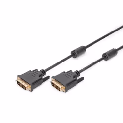 Digitus Câble de raccordement DVI, 2 m, DVI-D, DVI-D, Noir, Nickel, 1920 x 1200 pixels