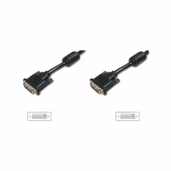 Digitus Câble de raccordement DVI, 5 m, DVI-D, DVI-D, Mâle, Mâle, Noir