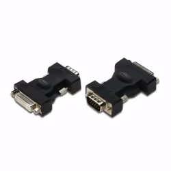 Digitus DVI adapter, DVI-I, (24+5), jack, D-Sub, Noir