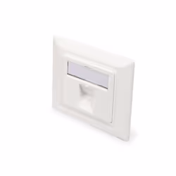 Digitus Boîtier vide pour modules Keystone, cadre de 80 x 80 mm + plaque centrale de 50x50 mm, RJ-45, Blanc, Métal, -20 - 70  ...