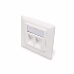 Digitus Boîtier vide pour modules Keystone, cadre de 80 x 80 mm + plaque centrale de 50x50 mm, RJ-45, Blanc, 80 mm, 5 mm, 80  ...