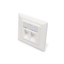 Digitus Boîtier vide pour modules Keystone, cadre de 80 x 80 mm + plaque centrale de 50x50 mm