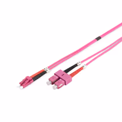 Digitus Câble de brassage multimode à fibre optique, OM4, LC / SC, 5 m, I-VH, OM4, LC, SC