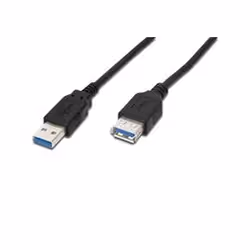 Digitus DK-300203-018-S, USB A, USB A, USB 3.2 Gen 1 (3.1 Gen 1), Mâle/Femelle, 5120 Mbit/s, Noir