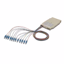 Digitus Cassette d’épissure avec 12 raccords flexibles, prémontée, LC, OS2, LC, Multicolore, Monomode, OS2, Chine