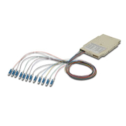 Digitus Cassette d’épissure avec 12 raccords flexibles, prémontée, LC (APC), OS2