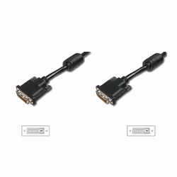 Digitus DK-320101-020-S, 2 m, DVI-D, DVI-D, Mâle, Mâle, Noir