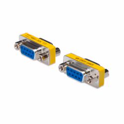Digitus Mini gender changer / 9-pin, D-Sub, D-Sub, Jaune