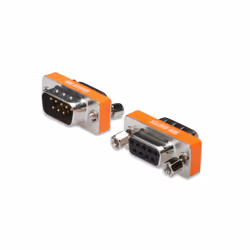 Digitus Mini zero-modem adapter, VGA (D-Sub), VGA (D-Sub), Mâle, Femelle, Orange, Argent, Chine