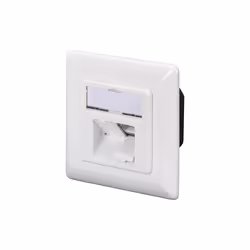 Digitus CAT 6, classe EA, prise de données, design compatible, montage en saillie, 2 x RJ-45, 1 module(s), 6a, 500 MΩ, Blanc, ...