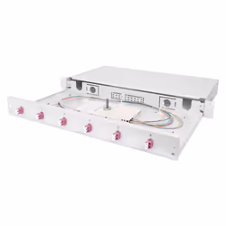 Digitus Boîtier d’épissure à fibre optique, 1 UH, équipé, LC, OM4, Panneau de gestion de câbles, Gris, Acier, 1U, Turquie, 48 ...