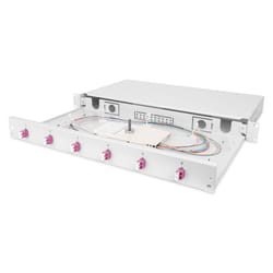 Digitus Boîtier d’épissure à fibre optique, 1 UH, équipé, LC, OM4