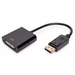 Digitus Câble d'adaptateur DisplayPort - DVI, 0,15 m, DisplayPort, DVI-I, Mâle, Femelle, Nickel