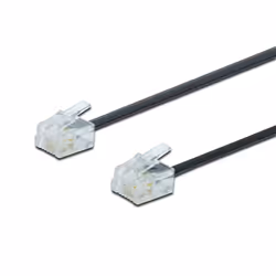 Digitus Câble de raccordement modulaire UAE, 3 m, RJ-11, RJ-11, Noir, Mâle, Mâle