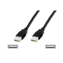 Digitus USB 2.0 A, 1m câble USB USB A Noir