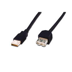 Digitus DK-300202-018-S câble USB 1,8 m USB 2.0 USB A Noir