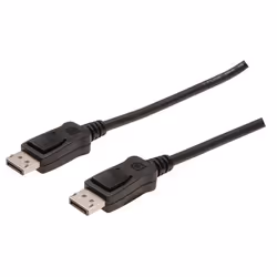 Digitus DK-340100-020-S, 2 m, DisplayPort, DisplayPort, Mâle, Mâle, Noir