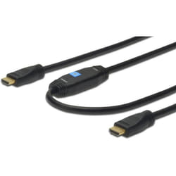 Digitus 15m HDMI câble HDMI HDMI Type A (Standard) Noir