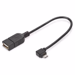 Digitus , 0,15 m, Micro-USB B, USB A, USB 2.0, Noir