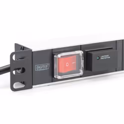 Digitus Bloc multiprise avec profilé en aluminium et interrupteur, prise électrique à contact de protection avec 7 sorties, câble d’alimentation de 2