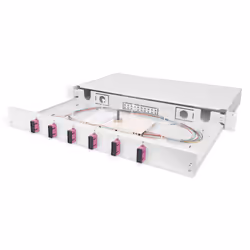 Digitus Fiber Optic Splice Box, equipped, SC, OM4, Gris, Acier, 1U, Turquie, 483 mm, 243 mm