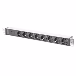 Digitus Bloc multiprise avec profilé en aluminium et préfusible, prise électrique à contact de protection à 8 sorties, connec ...