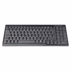 Digitus Clavier adapté pour consoles TFT, disposition italienne, Taille réelle (100 %), Avec fil, Noir