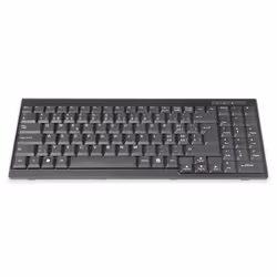 Digitus Clavier convient pour consoles TFT , disposition suisse, Taille réelle (100 %), Avec fil, Noir