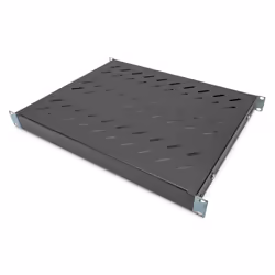 Digitus Étagères avec rails de fixation variables pour montage fixe dans les armoires de 483 mm (19 po), Noir, 50 kg, 1U, Tur ...
